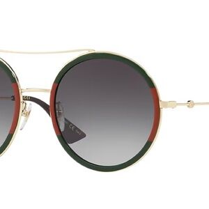 Gucci Round Sunglasses - Green and Gold